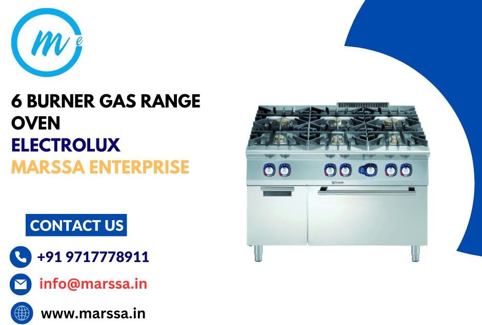 6-BURNER GAS RANGE+OVEN+CUPBOARD 1200 MM Electrolux Marssa Enterprise Goa Panjim Varca