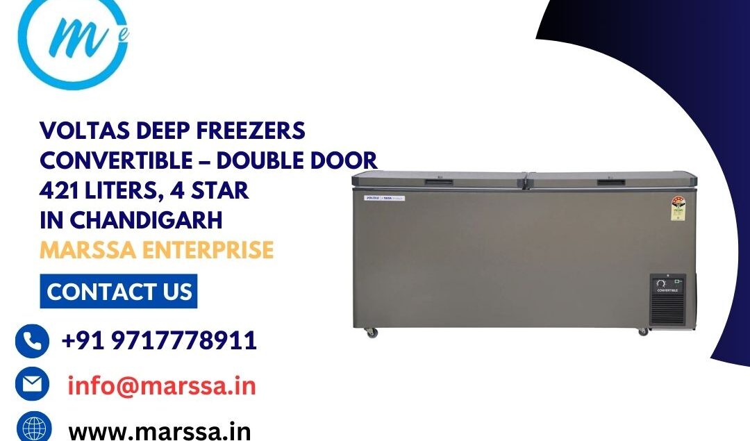 Voltas Deep Freezers Convertible – Double Door 421 Liters, 4 Star in Chandigarh Marssa Enterprise